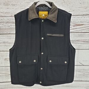 Cowboy Threads Men's Black Snap Button Lined Vest Size XXL